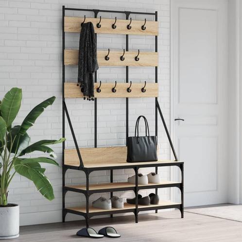 vidaXL Kledingrek met schoenenrek 100x40x184 cm sonoma, Kleding | Dames, Kledingrekken, Nieuw, Verzenden