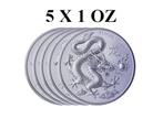 China. 5 x 2026 1 oz Titanium The Great Wall of China Dragon