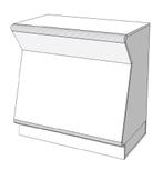 Toonbank met inham deuren en vak C-PNO-003