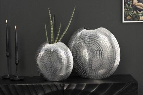 Elegante vazen set van 2 ORIENTAL 44cm zilver in, Huis en Inrichting, Woonaccessoires | Vazen, Ophalen of Verzenden