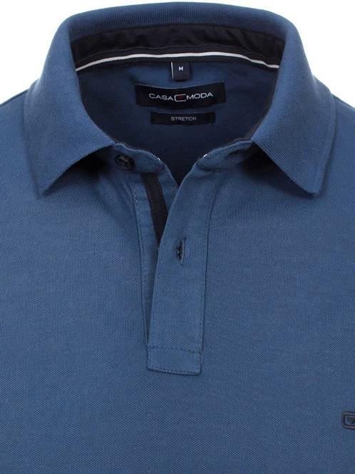 Casa Moda Polo Shirt Comfort Fit Effen Stretch Blauw, Kleding | Heren, Polo's, Blauw, Nieuw, Verzenden