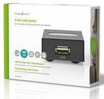 Nedis USB-A naar 2x USB-B Female Switch-Standaard (PC) NIEUW, Doe-het-zelf en Verbouw, Elektra en Kabels, Ophalen of Verzenden