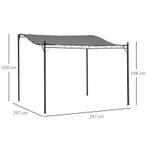 TRUUSK Outsunny Pergola Gartenpavillon Überdachung Zelt Meta, Verzenden, Nieuw