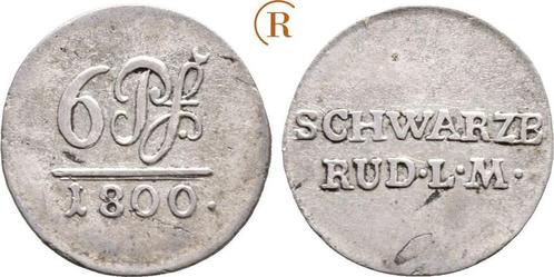 6 Pfennig Saalfeld 1800 Schwarzburg Rudolstadt: Ludwig Fr..., Postzegels en Munten, Munten | Europa | Niet-Euromunten, Verzenden