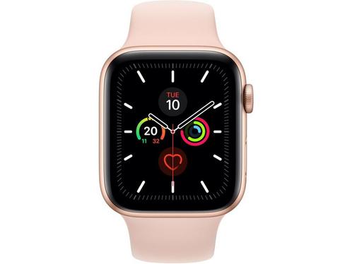 Apple Watch Series 5 (44mm) aluminium, sportbandje Goud, Huis en Inrichting, Woonaccessoires | Overige, Zo goed als nieuw, Verzenden