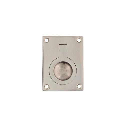 Intersteel Luikring rechthoekig 65x49mm - nikkel glans, Doe-het-zelf en Verbouw, Hang- en Sluitwerk, Nieuw, Verzenden