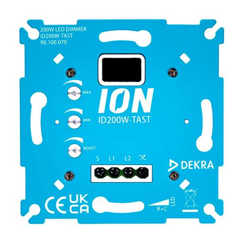 Ion Tast/Druk LED Dimmer 0.3 200 Watt Fase aansnijding +, Doe-het-zelf en Verbouw, Elektra en Kabels, Ophalen of Verzenden
