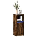 vidaXL Dressoir met LED 38x34x100 cm bewerkt hout gerookt, Minder dan 50 cm, Verzenden, Nieuw, 25 tot 50 cm