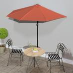 vidaXL Balkonparasol half met aluminium paal 270x144x222 cm, Verzenden, Nieuw, 2 tot 3 meter
