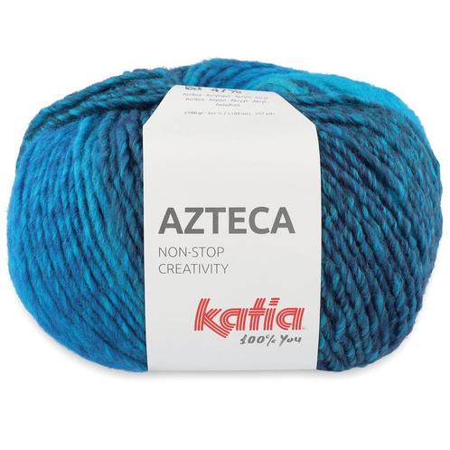 Katia Azteca - 7851 waterblauw - Wol/Acryl Garen, Hobby en Vrije tijd, Breien en Haken, Ophalen of Verzenden