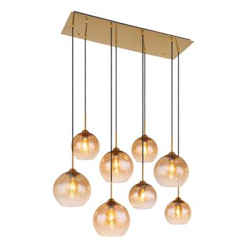 Hanglamp JAMESSA 106.0 cm 8-lichts Metaal Messing-Coloured beschikbaar voor biedingen