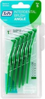 TEPE INTERDENTAL BRUSH ANGLE 0,8 MM TANDENRAGERS (GROEN) P.., Verzenden, Nieuw