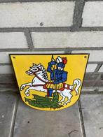 Zeldzaam Emaille Wapenbord - Sint Joris en de Draak -