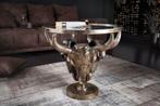 Extravagante salontafel MATADOR 56cm bronzen stierenkop met, Huis en Inrichting, Tafels | Salontafels, Nieuw, Ophalen of Verzenden