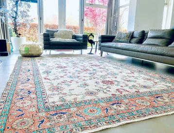 Vintage vloerkleed, Perzisch tapijt, vloerkleed rond beschikbaar voor biedingen