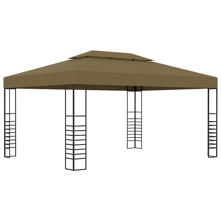 vidaXL Prieel 180 g/m² 3x4 m taupe, Tuin en Terras, Partytenten, Nieuw, Verzenden