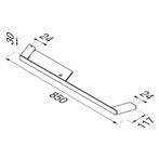 Handdoekrek Met Planchet Geesa Shift Chroom met Transparant, Huis en Inrichting, Badkamer | Badtextiel en Accessoires, Ophalen of Verzenden