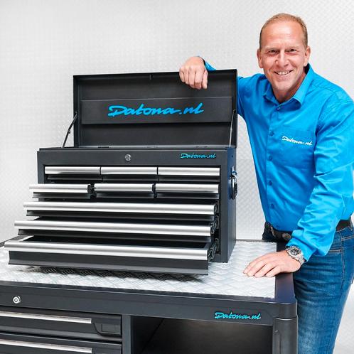 Datona Gereedschapskist met 9 laden - zwart - Datona, Doe-het-zelf en Verbouw, Gereedschapskisten, Nieuw, Ophalen of Verzenden