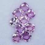 9 pcs Roze Saffier - 1.60 ct - Instituto Gemólogico Español, Sieraden, Tassen en Uiterlijk, Edelstenen, Nieuw