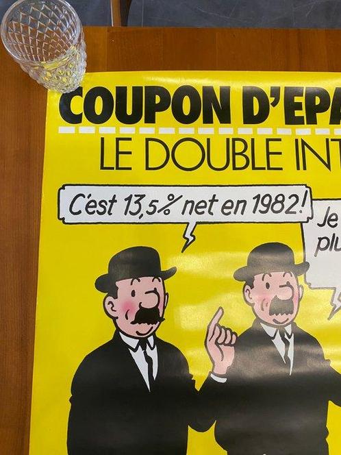 Tintin - 1 - Poster Banque Populaire tintin - 1983, Boeken, Stripboeken