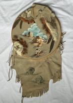 Originele aquarel op leer - V.S. (Zonder minimumprijs)