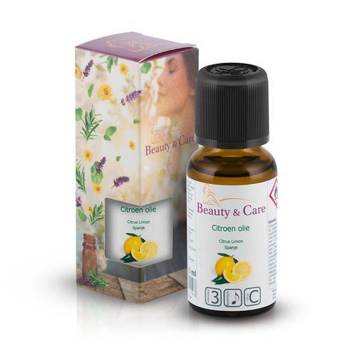 Beauty & Care Citroen etherische olie 20 ml.  new, Sport en Fitness, Gezondheidsproducten en Wellness, Aroma, Nieuw, Ophalen of Verzenden