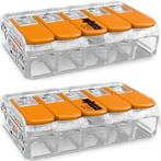 WAGO - Lasklem Set 2 Stuks - 5 Polig met Klemmetjes - Oranje, Ophalen of Verzenden, Nieuw