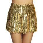 Gouden pailletten rokje dames, Verzenden, Nieuw, Feestartikel