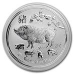 Lunar II - Year of the Pig - 10 oz 2019, Verzenden, Losse munt, Zilver