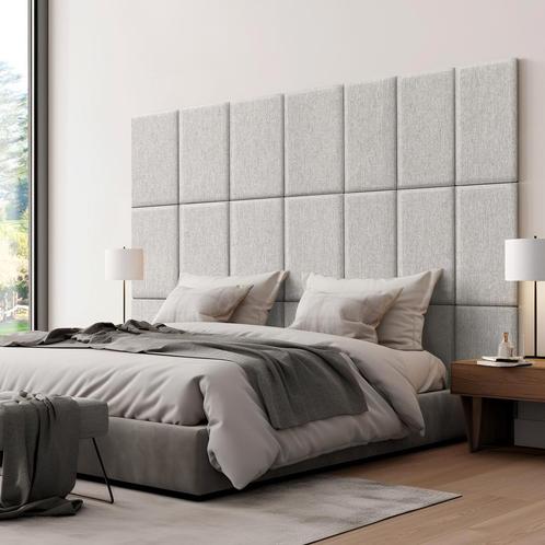 Gestoffeerde wandpanelen Carpino set van 3 stof 60x30 cm gri, Doe-het-zelf en Verbouw, Platen en Panelen, Verzenden