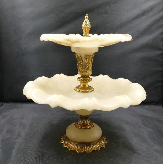 Tafelmiddenstuk - Albast, Brons, Antiek en Kunst, Antiek | Overige Antiek