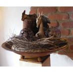 Patina sierschaal rond voor beplanting | Bloemenschaal in ve, Huis en Inrichting, Woonaccessoires | Wanddecoraties, Verzenden