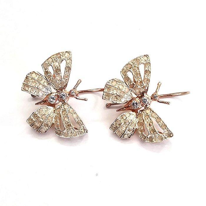 Zonder Minimumprijs - Oorbellen - 9 kt. Roségoud, Zilver -, Sieraden, Tassen en Uiterlijk, Oorbellen