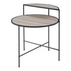 [en.casa] Bijzettafel Fyresdal 68xØ62 cm zwart en eikenkleur, Huis en Inrichting, Tafels | Bijzettafels, Verzenden, Nieuw