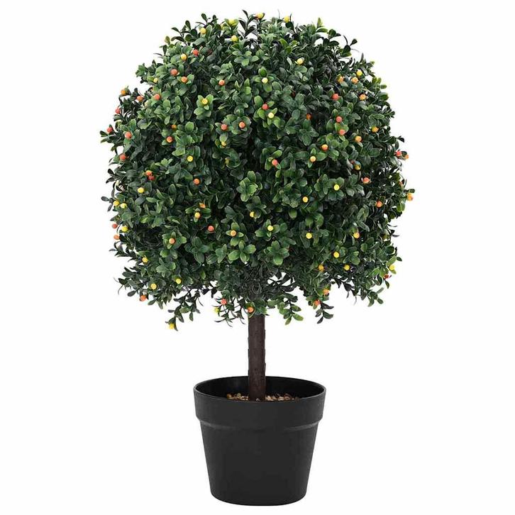 vidaXL Kunstboom Groen 35 x 35 x 50 cm Kunststof, Huis en Inrichting, Woonaccessoires | Kunstplanten en Kunstbloemen, Nieuw, Verzenden