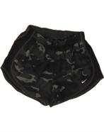 NIKE Womens Sport Shorts UK 8 Small Black Camouflage, Verzenden, Nieuw