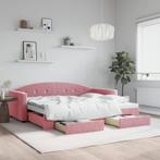 vidaXL Slaapbank met onderschuifbed en lades 90x200 cm, Huis en Inrichting, 90 cm, Eenpersoons, Verzenden, Nieuw