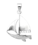 Zilveren Zeilboot middel kettinghanger, Sieraden, Tassen en Uiterlijk, Verzenden, Nieuw