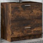 vidaXL Wastafelkast 59x37x59 cm bewerkt hout gerookt, Huis en Inrichting, Badkamer | Badkamermeubels, Verzenden, Nieuw, Minder dan 100 cm