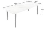 Eettafel MILANO 160cm ceramic wit marble - 44765, Huis en Inrichting, Tafels | Eettafels, Ophalen of Verzenden, Nieuw