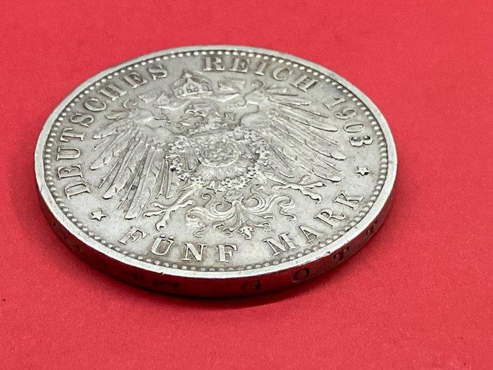 Duitsland. Otto (King of Bavaria). 5 Mark 1903 (Zonder, Postzegels en Munten, Munten | Europa | Niet-Euromunten