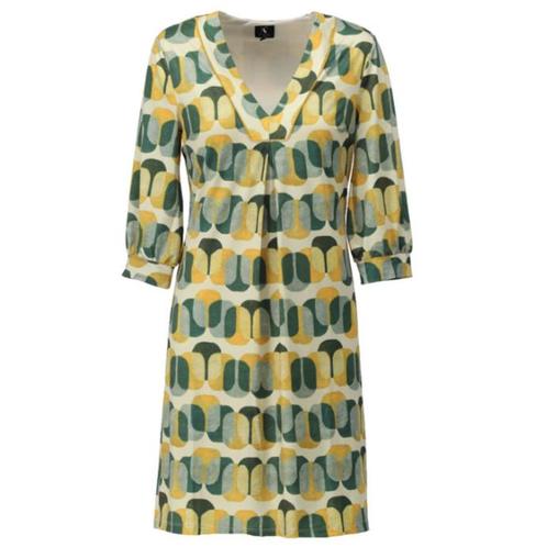 -41% K-Design  K-Design Jurk a216-p985  maat S, Kleding | Dames, Jurken, Geel, Nieuw, Verzenden