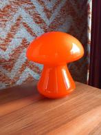 Tafellamp - Opaline glas - Oranje Mushroom, Antiek en Kunst, Antiek | Lampen