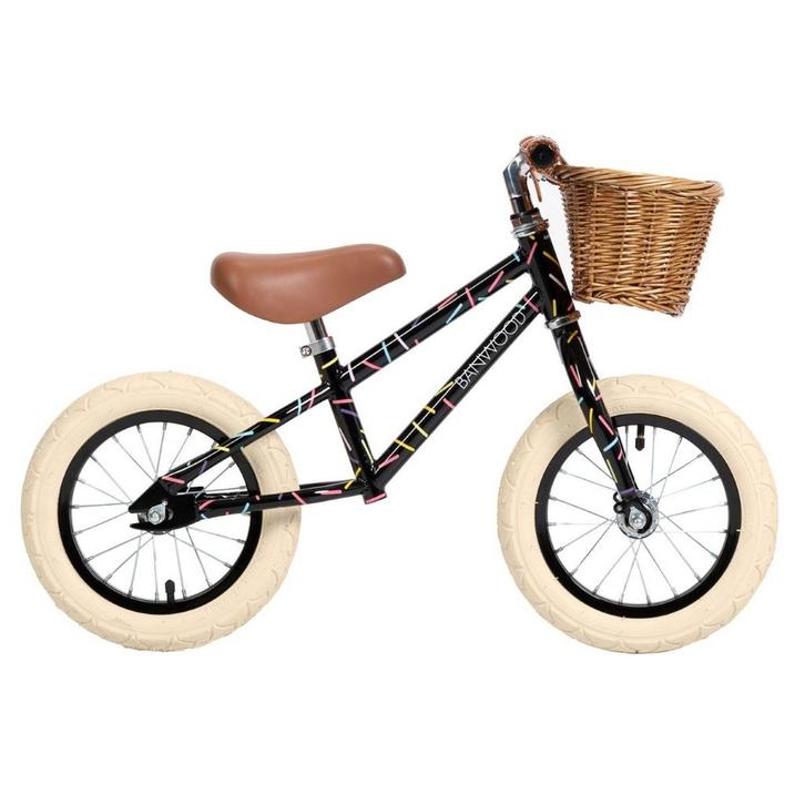 Marest loopfiets 12 inch – Allegra Black met mandje en st., Kinderen en Baby's, Speelgoed | Buiten | Voertuigen en Loopfietsen