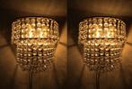 Wandkandelaar - Gegoten messing - Antieke kristallen, Antiek en Kunst, Antiek | Lampen