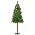 vidaXL Slanke Kerstboom Groen 180 cm PVC en massief, Diversen, Kerst, Verzenden, Nieuw
