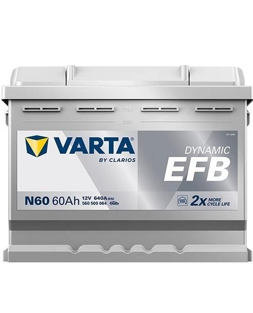 Varta Auto accu 12 volt 60 Ah EFB Dynamic type N60, Auto-onderdelen, Accu's en Toebehoren, Nieuw, Ophalen of Verzenden