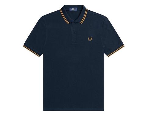 Fred Perry - Twin Tipped Shirt - Donkerblauwe Polo Heren - M, Kleding | Heren, T-shirts