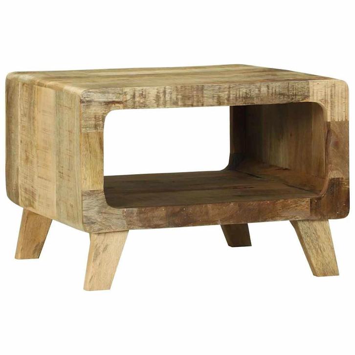 vidaXL Salontafel Bruin 50 x 50 x 35 cm Massief Mango Hout, Huis en Inrichting, Tafels | Salontafels, Nieuw, 50 tot 100 cm, Overige houtsoorten
