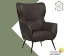 Leren fauteuil Flair - Toledo Espresso (bruin), Huis en Inrichting, Fauteuils, Eigentijds, Modern, Retro, Romantisch, Nieuw, Ophalen of Verzenden